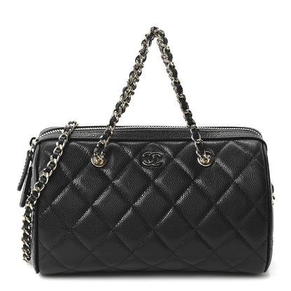 Chanel Caviar Quilted Barrel Purse With Chain  Black 1 of 11