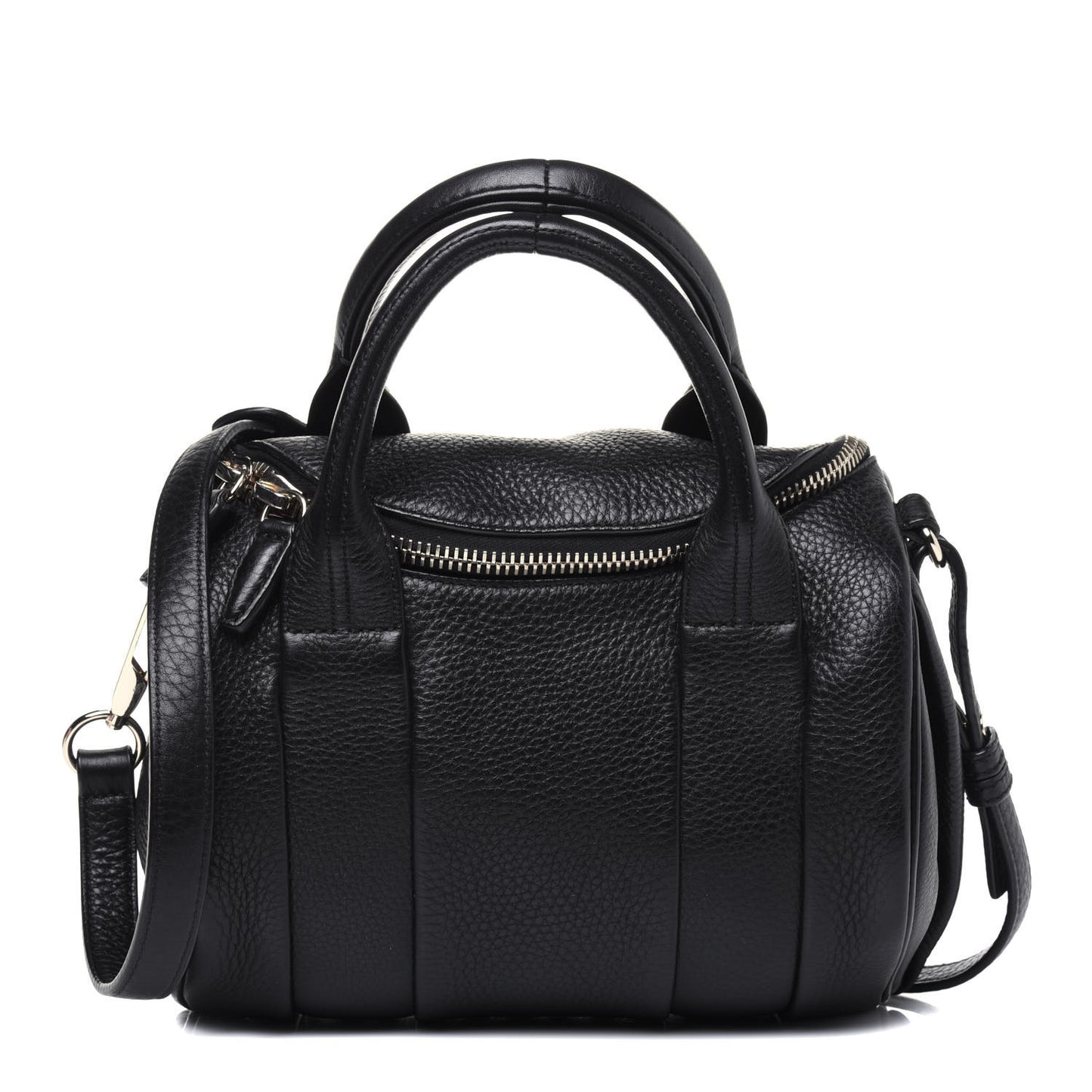 Pebbled Lambskin Mini Rockie Black Pale Gold Hardware
