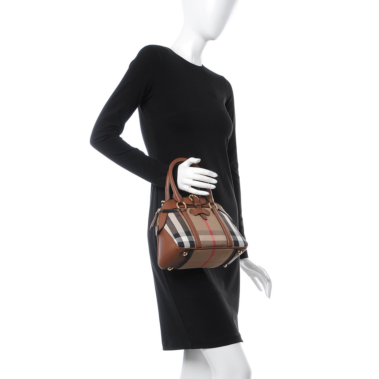 Burberry House Check Small Milverton Satchel Tan 2 of 9