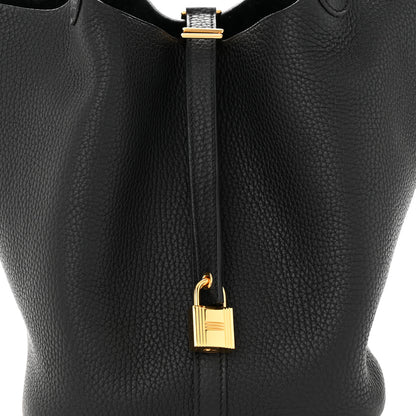 Hermes Taurillon Clemence Picotin Lock 22 MM Black 8 of 11