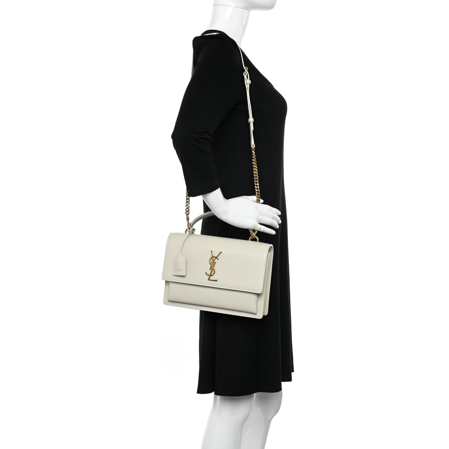 Saint Laurent Calfskin Large Monogram Sunset Crema Soft 2 of 11
