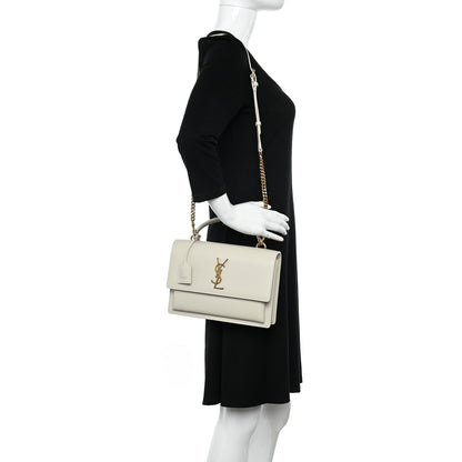 Saint Laurent Calfskin Large Monogram Sunset Crema Soft 2 of 11
