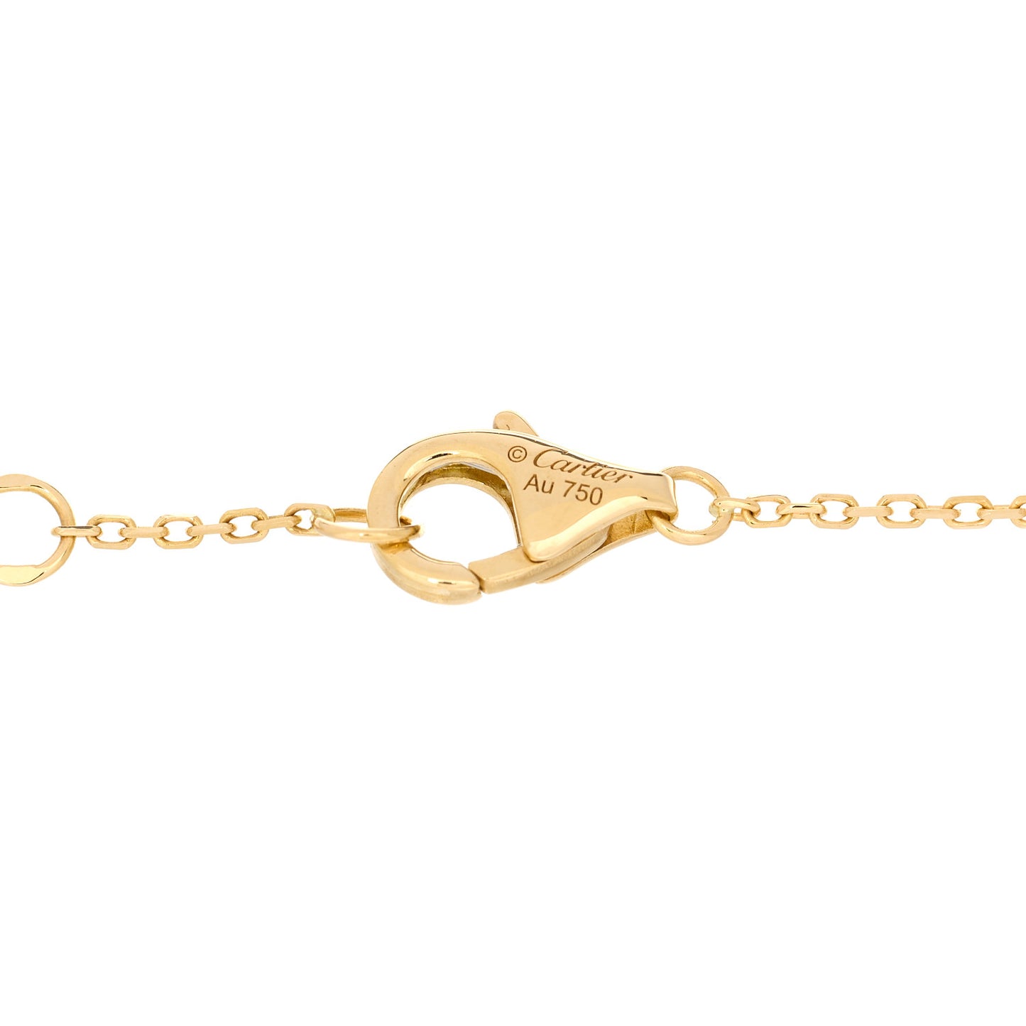 18K Yellow Gold Diamond Mother of Pearl Amulette de Cartier Bracelet