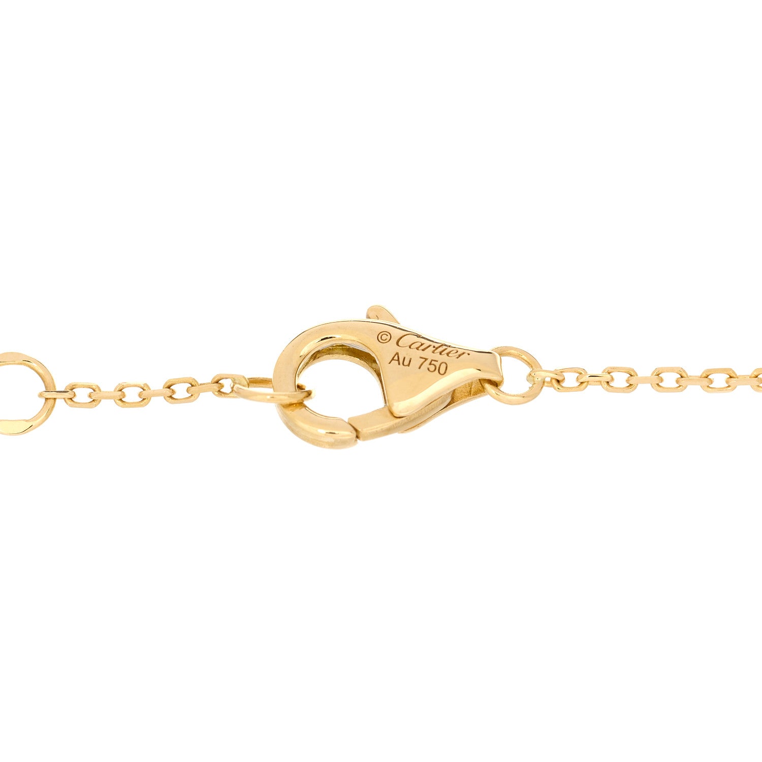 Cartier 18K Yellow Gold Diamond Mother of Pearl Amulette de Cartier Bracelet 3 of 3