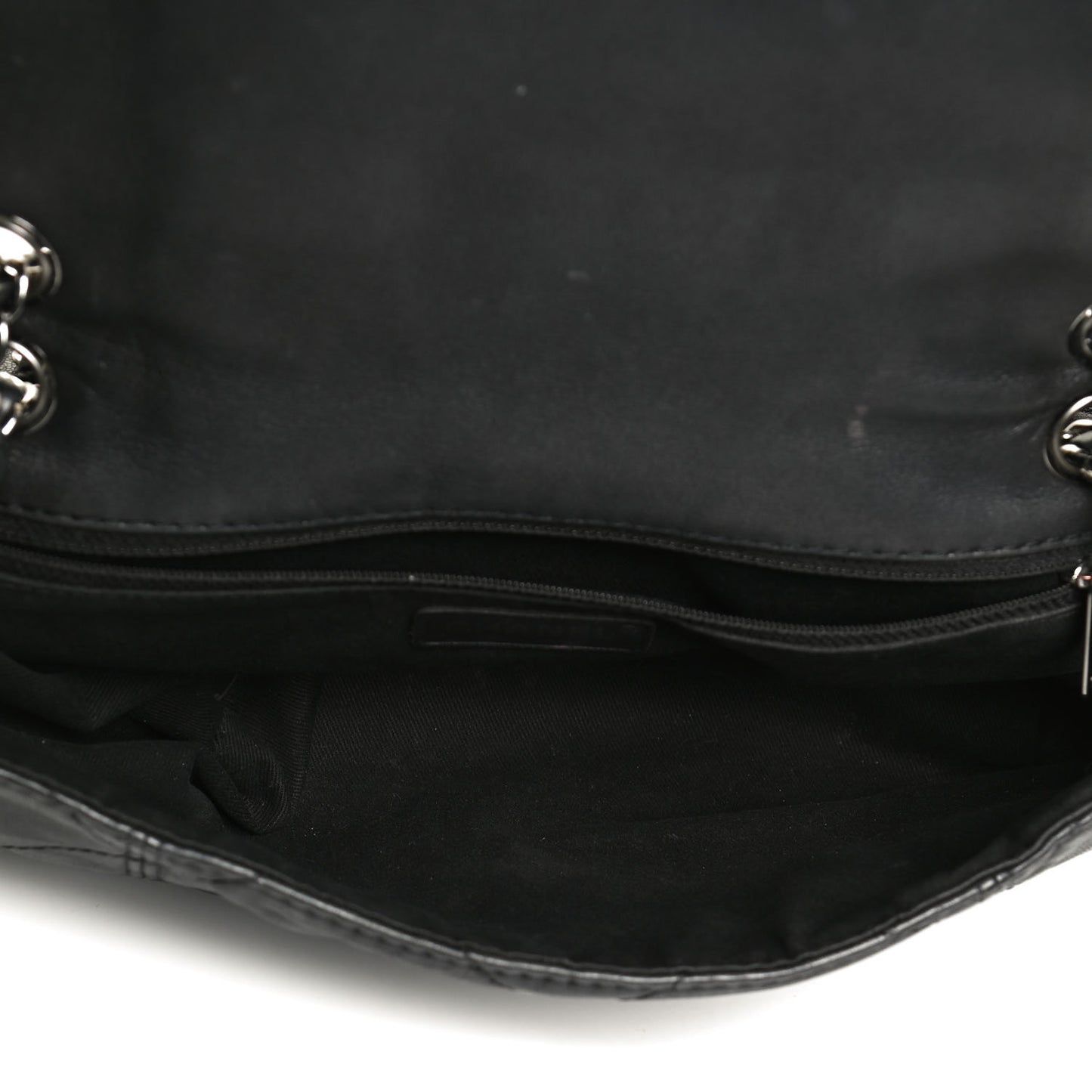 Lambskin Quilted Large Soft Touch Flap Black
