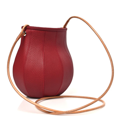 Hermes Taurillon Clemence Petit H Bitter Apple Bag Rouge H 3 of 10