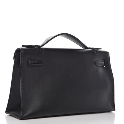 Hermes Swift Kelly Pochette Clutch Black 3 of 28