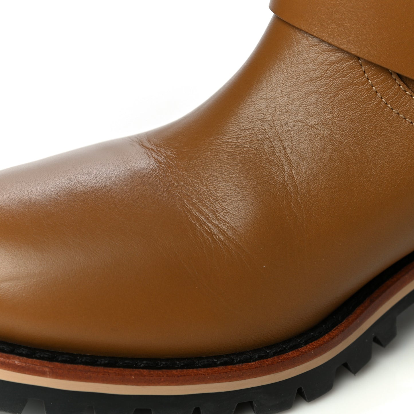 Calfskin Embossed Dior Quest 35mm Biker Boots 39 Natural
