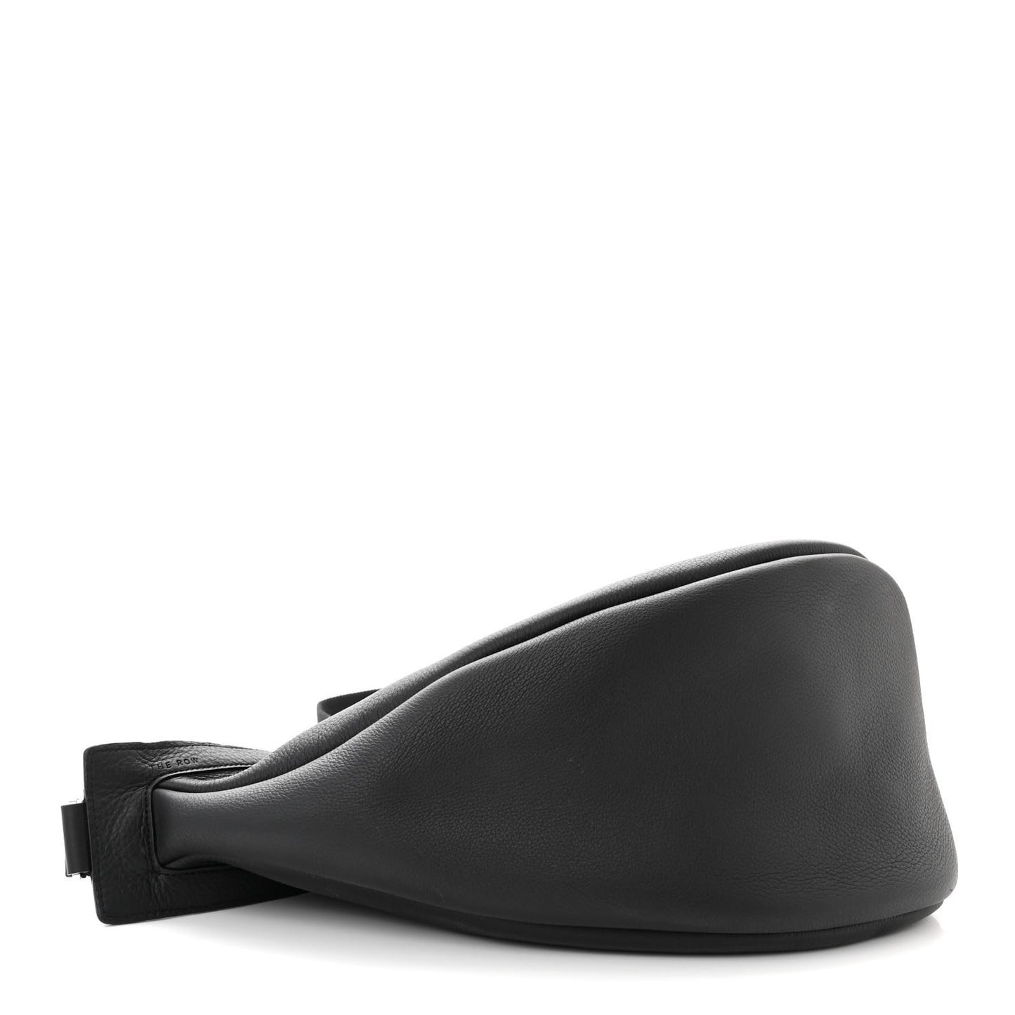 Grained Calfskin Large Slouchy Banana Bag Black
