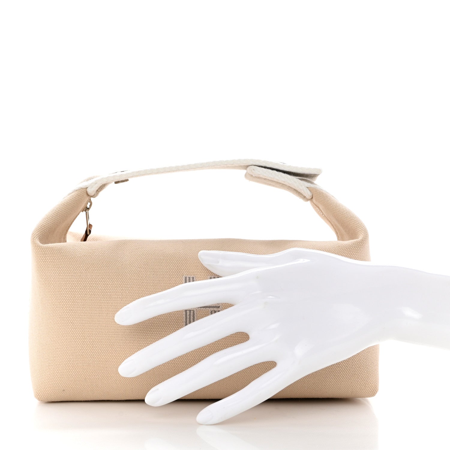 Hermes Canvas Small Bride-A-Brac Pouch Natural 3 of 7