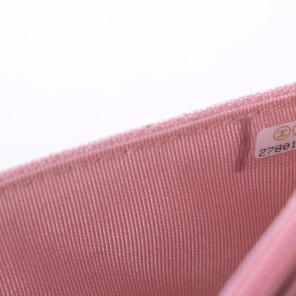 Chanel Iridescent Caviar Quilted Wallet on Chain WOC Rose Pink 11 of 12