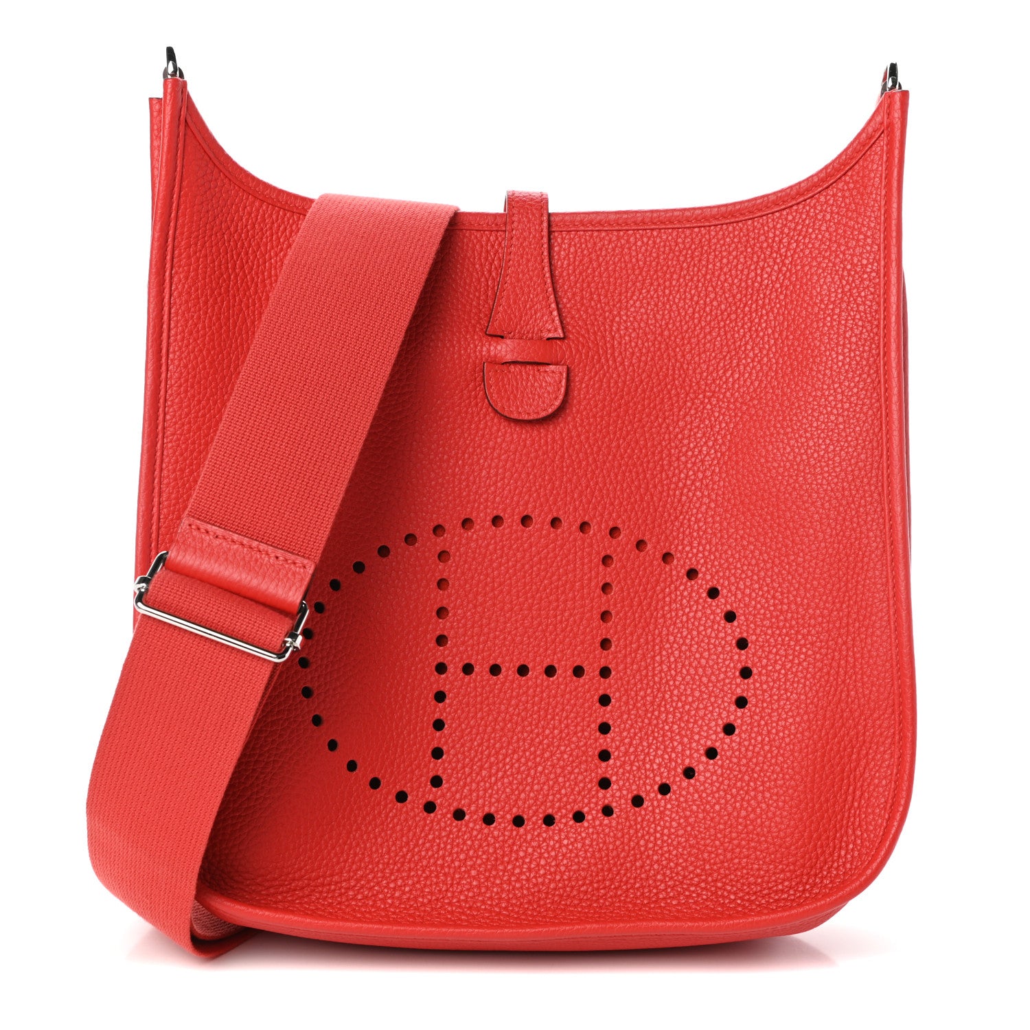 Hermes Taurillon Clemence Evelyne III PM Rouge Tomate 1 of 10