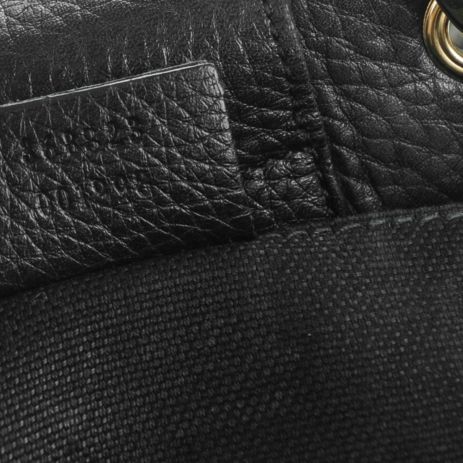 Gucci Cellarius Calfskin Mini Bamboo Shopper Tote Black 7 of 7