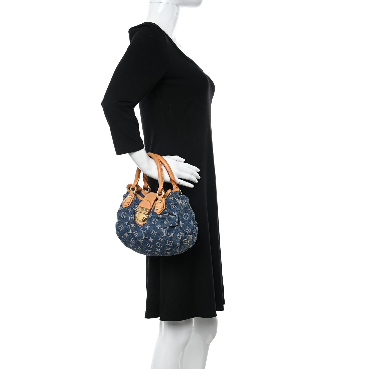 Louis Vuitton Monogram Denim Pleaty Blue 2 of 12