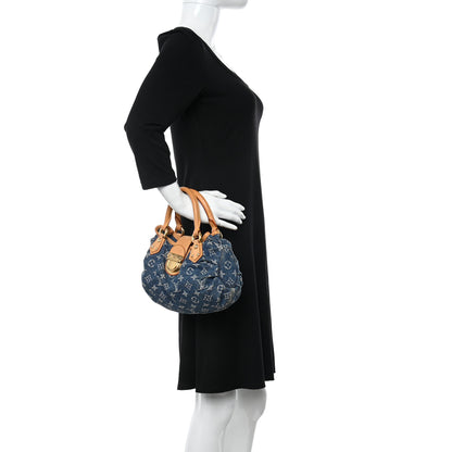 Louis Vuitton Monogram Denim Pleaty Blue 2 of 12