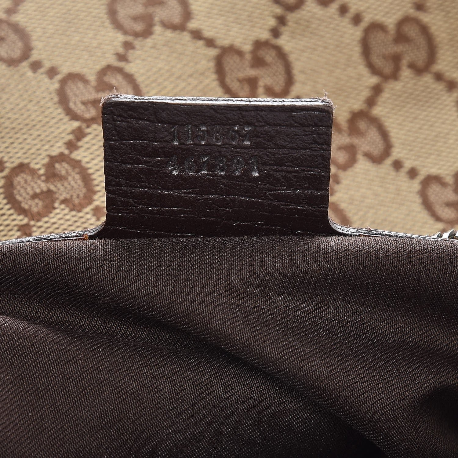 Gucci Monogram Medium Horsebit Chain Hobo Dark Brown 7 of 17