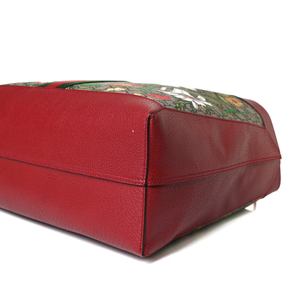 Gucci GG Supreme Monogram Flora Web Large Ophidia Tote Red 13 of 19