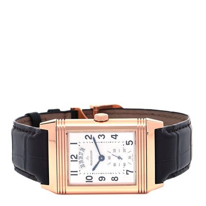 Jaeger-LeCoultre 18K Rose Gold Alligator 30mm Grande Reverso Duo Manual Winding Watch Q3742421 2 of 8