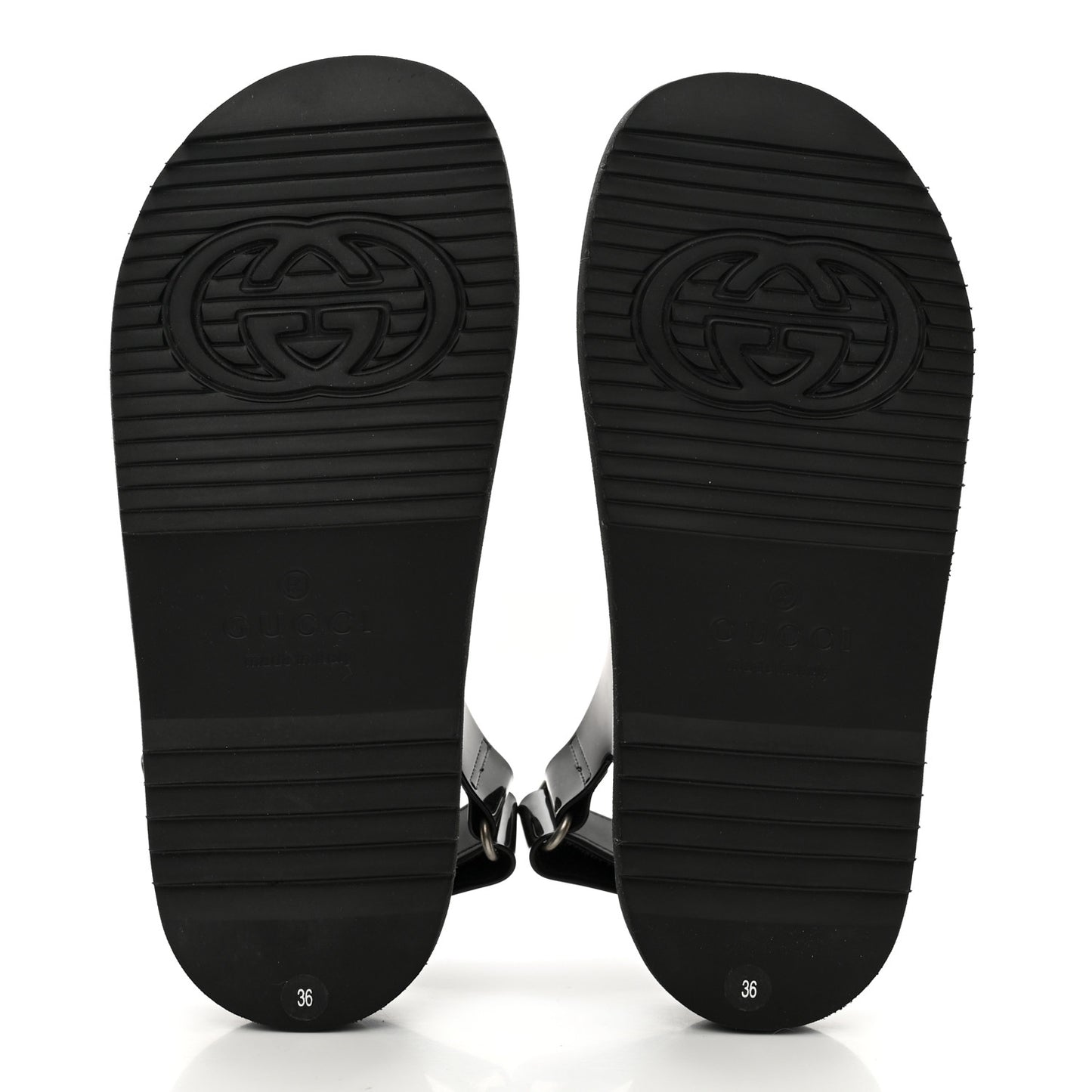 Rubber Mini Double G Womens Isla Dad Sandals 36 Black