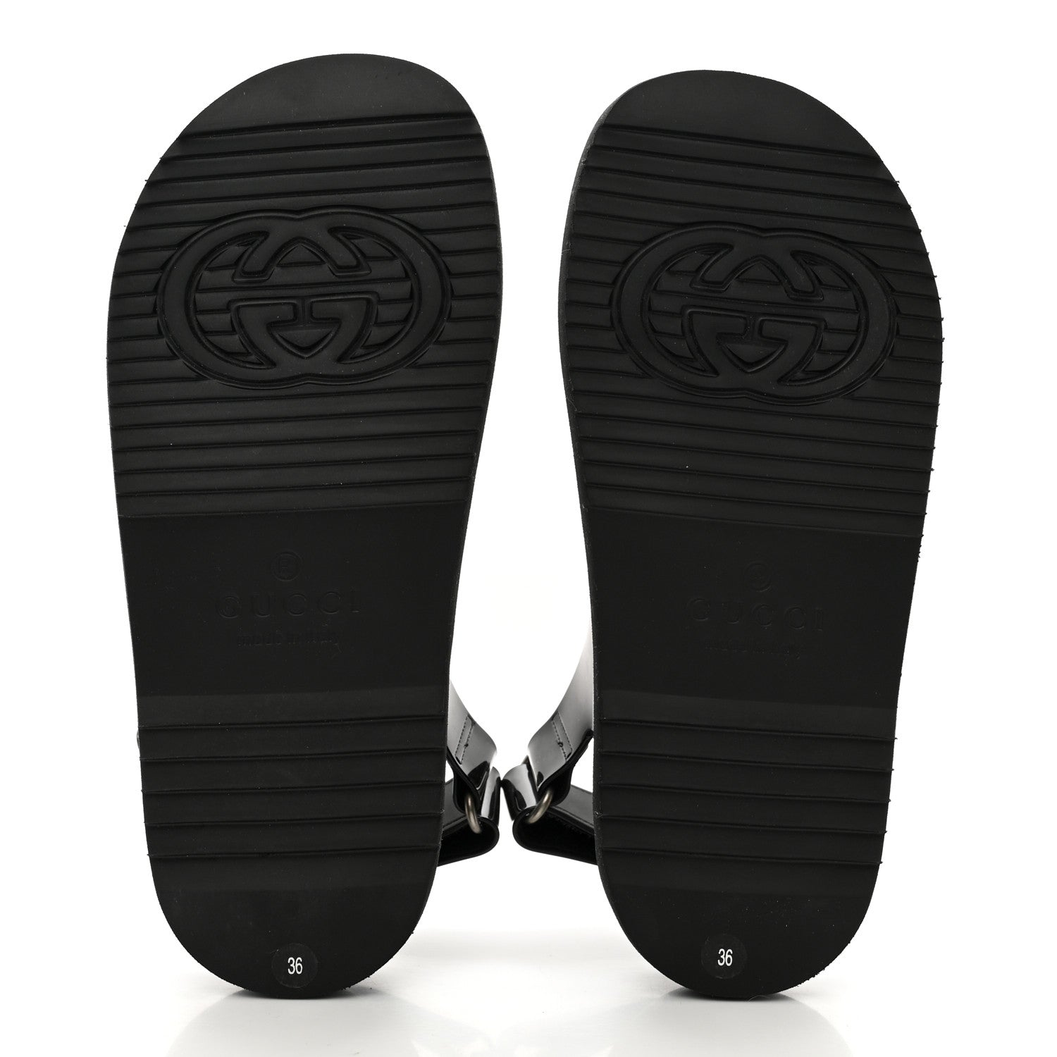 Gucci Rubber Mini Double G Womens Isla Dad Sandals 36 Black 5 of 7