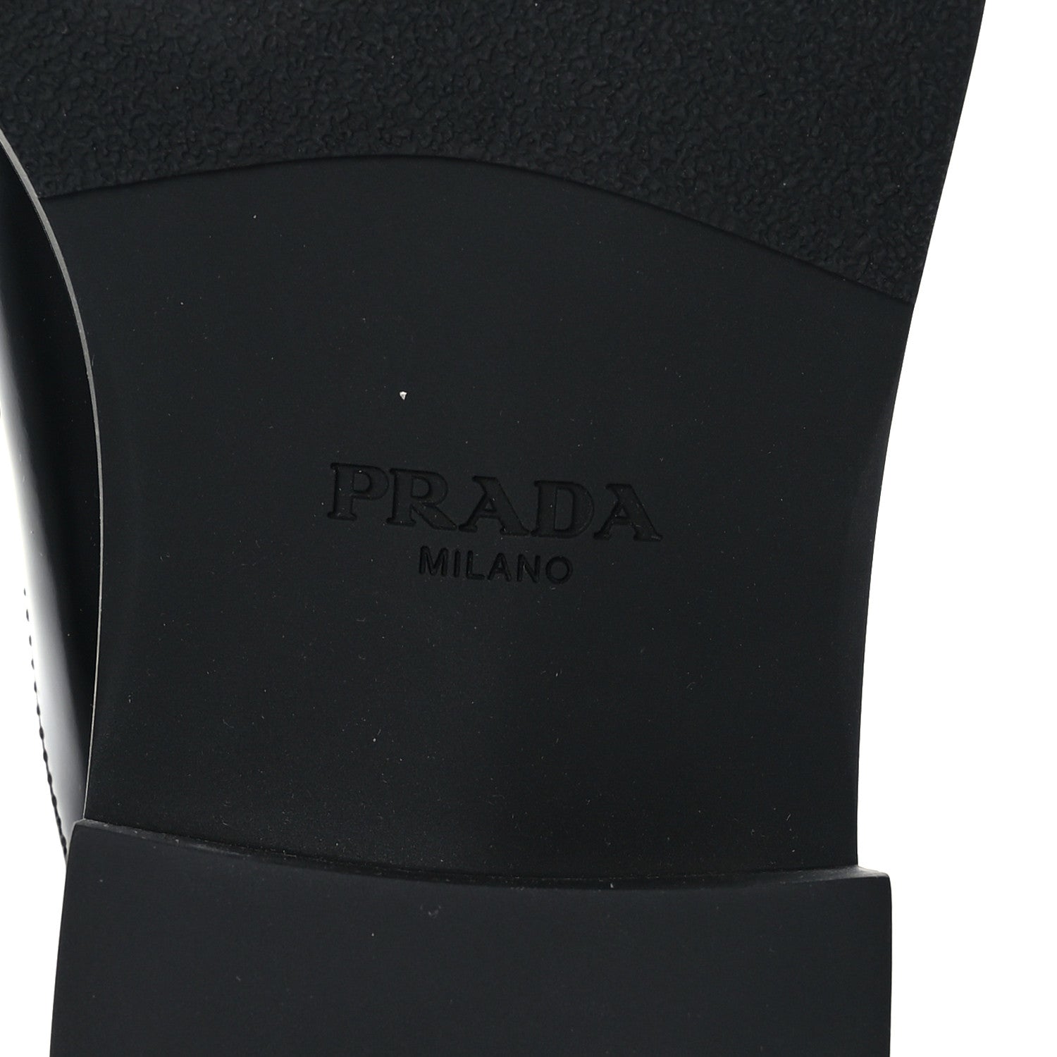 Prada Spazzolato Metal Triangle Logo 40mm Loafer Mules 39 Black 6 of 8