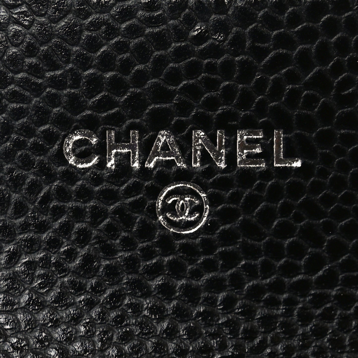 Caviar Quilted Flap Card Holder Wallet Black