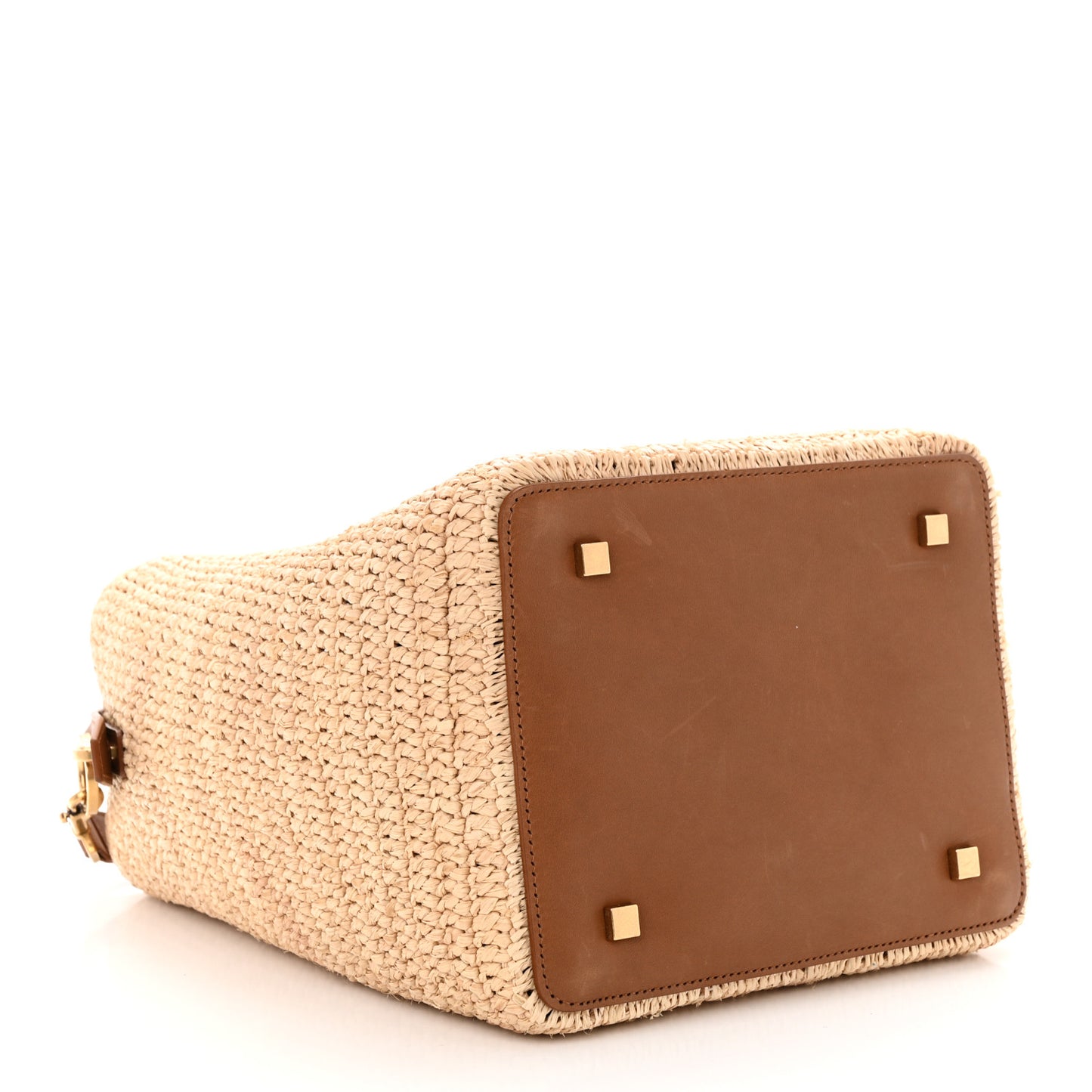 Raffia Vegetable Le 37 Bucket Bag Naturel Brick