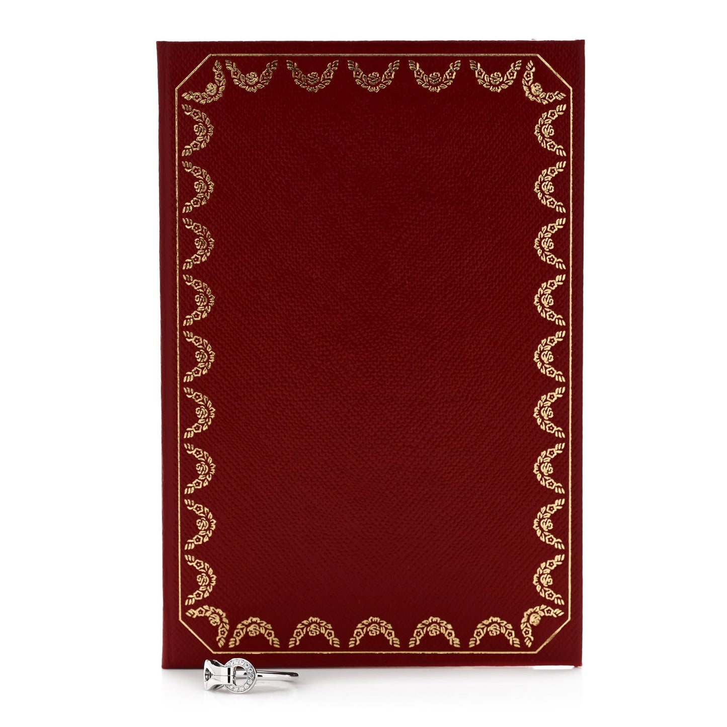 18K White Gold Diamond Agrafe Ring 48 4.5