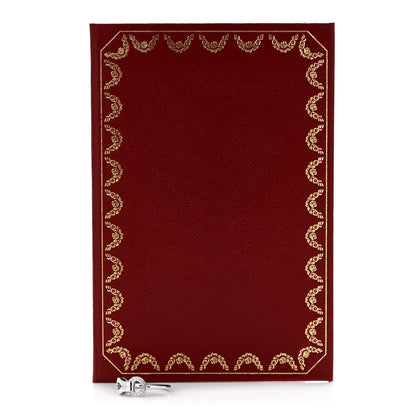 Cartier 18K White Gold Diamond Agrafe Ring 48 4.5 5 of 5