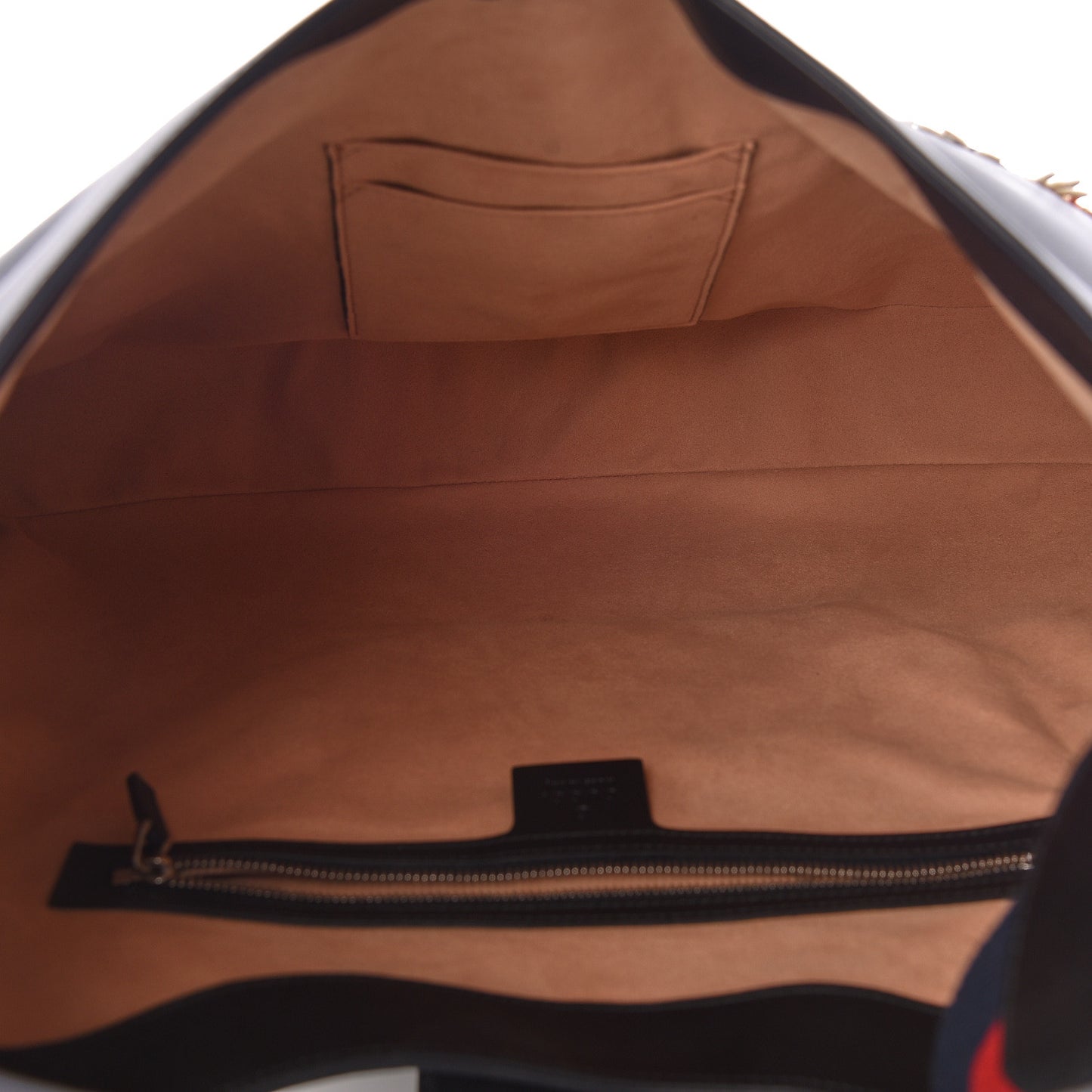 Calfskin Web Tiger Embroidered Large Dionysus Hobo Black