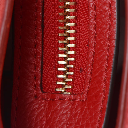 Celine Drummed Calfskin Suede Medium Trapeze Coquelicot 7 of 7