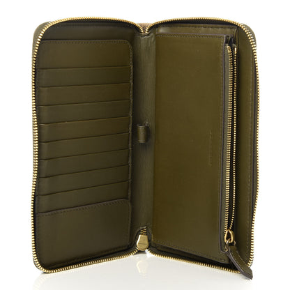 Burberry House Check Calfskin Renfrew Long Zip Around Wallet Green 5 of 7