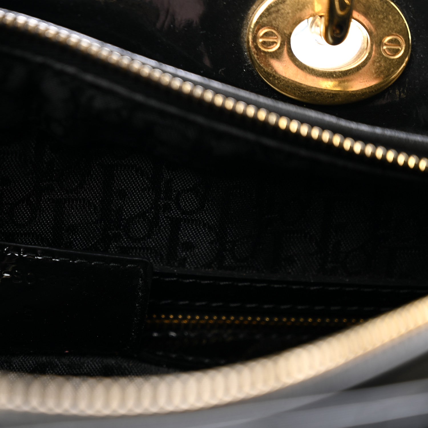 Christian Dior Patent Cannage Large Lady Dior Black 1936899