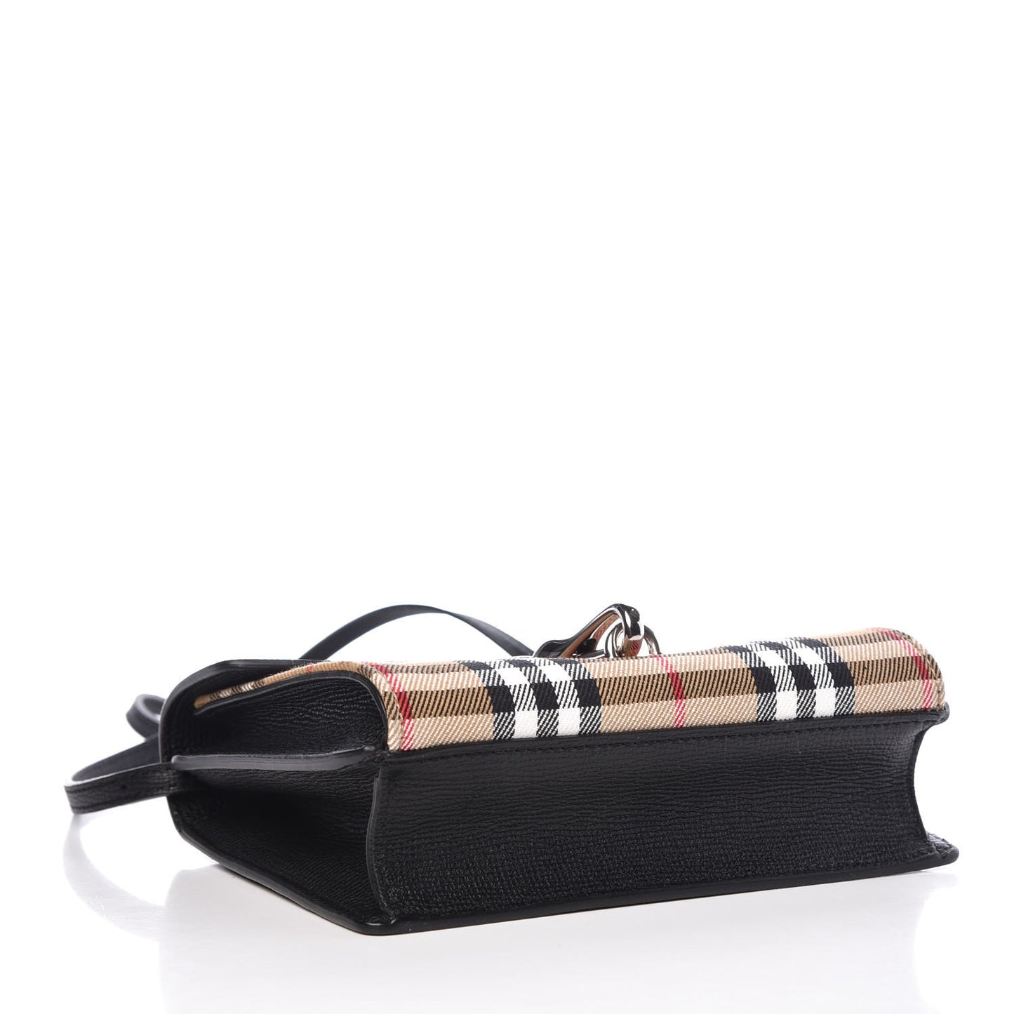 Grainy Calfskin Vintage Check Mini Macken Crossbody Bag Black