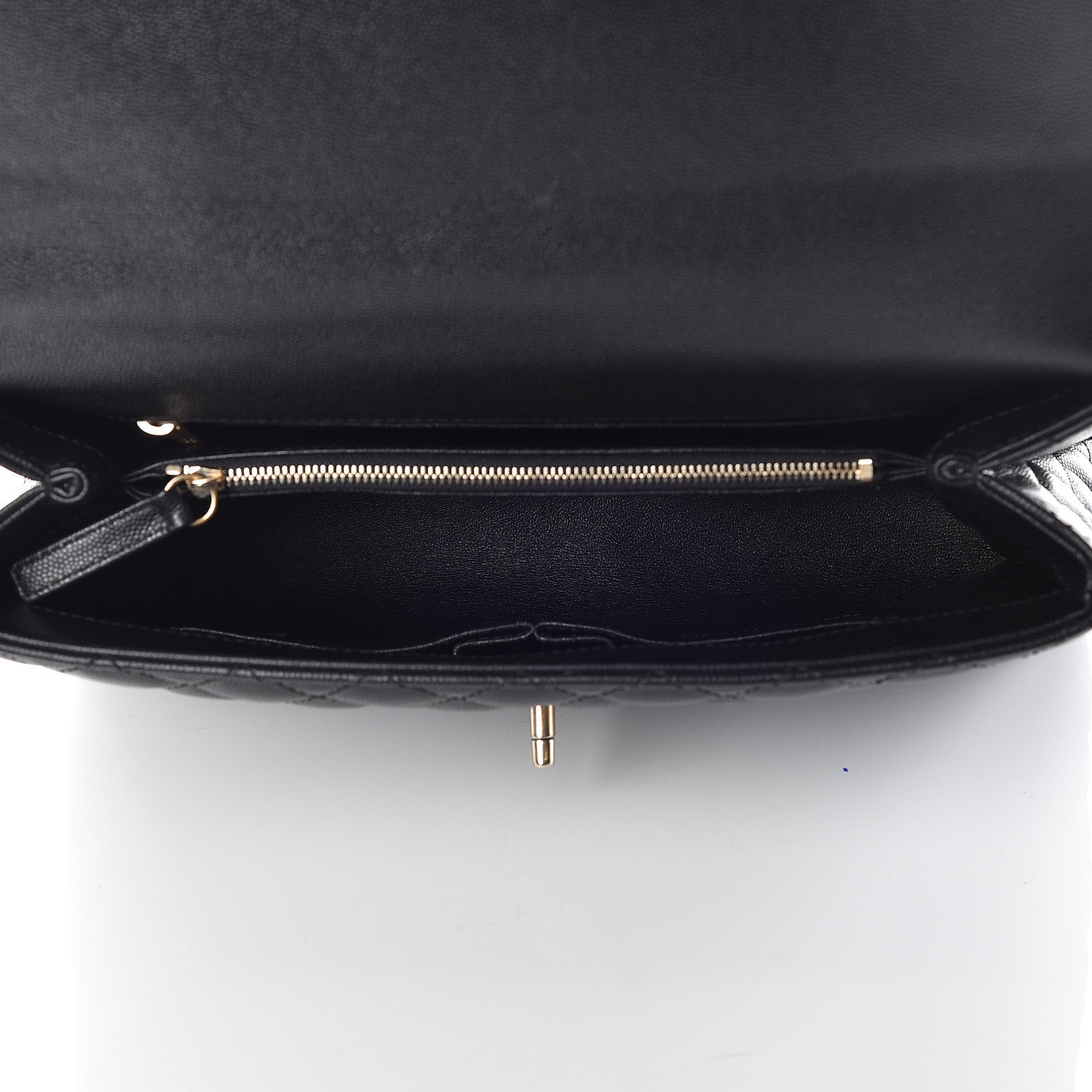 Chanel Caviar Lizard Quilted Medium Coco Handle Flap Black 5 of 11