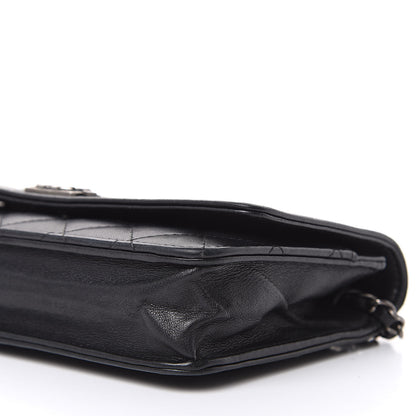 Chanel Lambskin Quilted Boy Wallet On Chain WOC Black 10 of 18