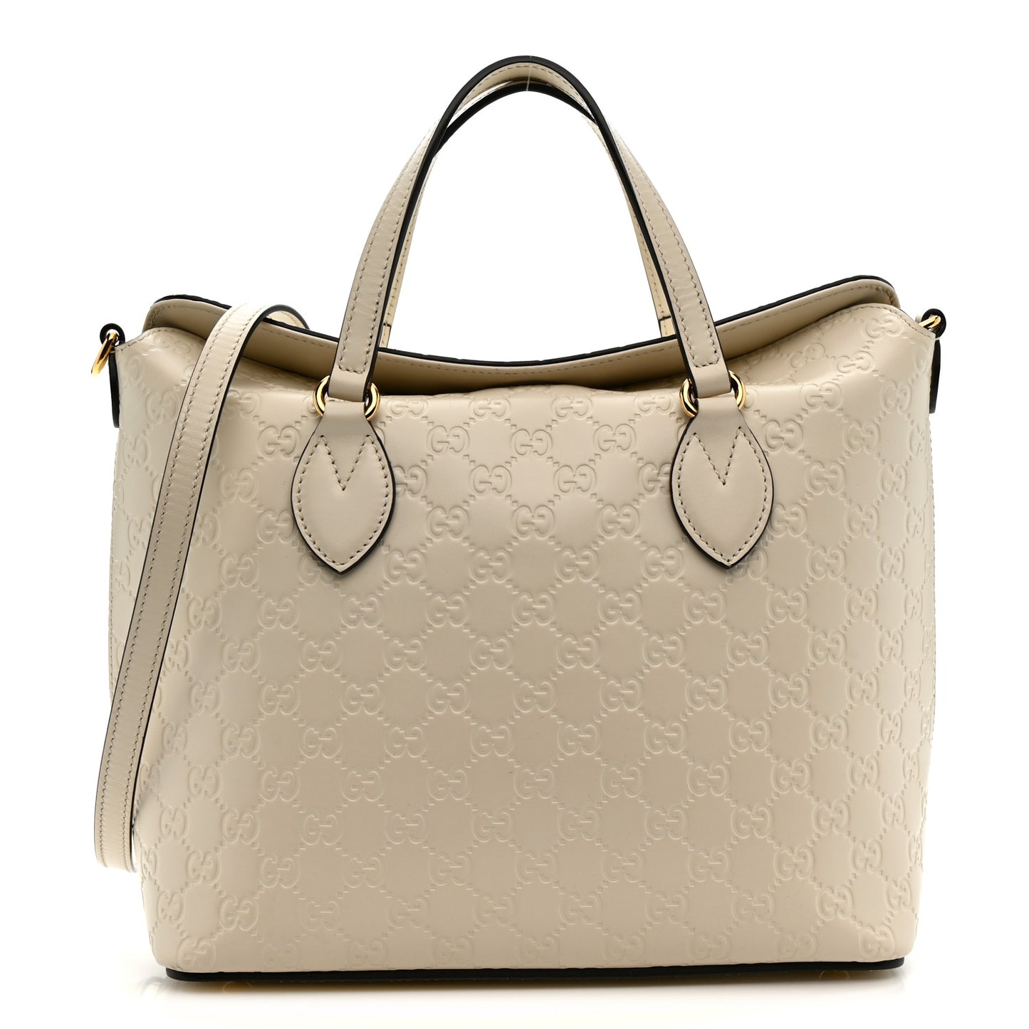 Guccissima Linea A Foldover Tote Off White