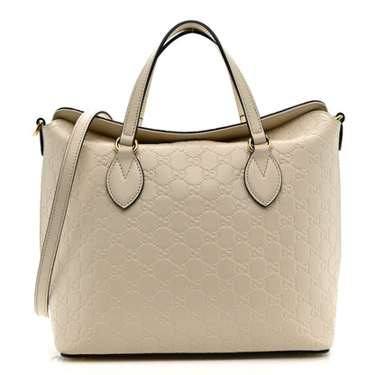 Gucci Guccissima Linea A Foldover Tote Off White 1 of 18