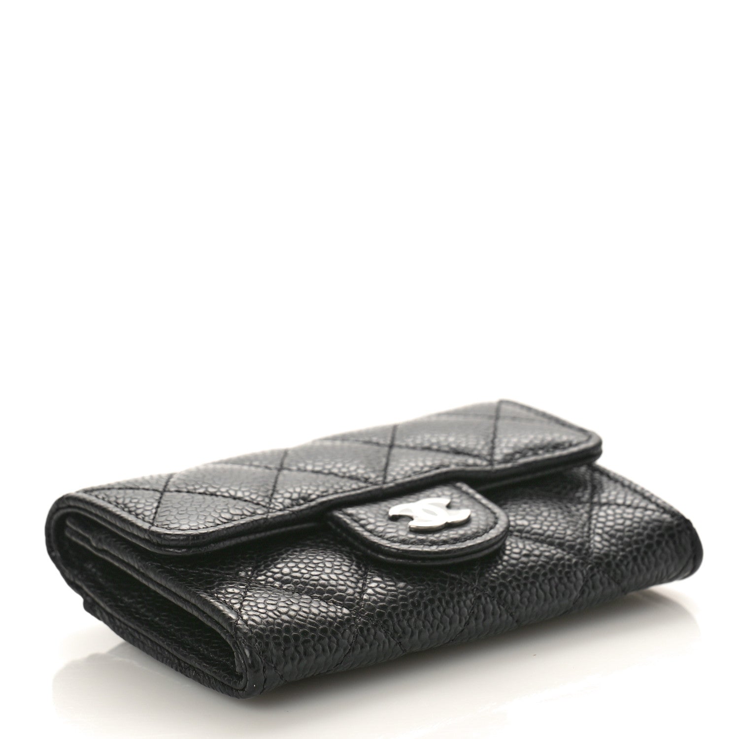 Chanel Caviar Quilted Flap Card Holder Wallet Black 4 of 10