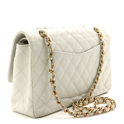 Chanel Caviar Quilted Medium Double Flap Light Blue 3 of 10
