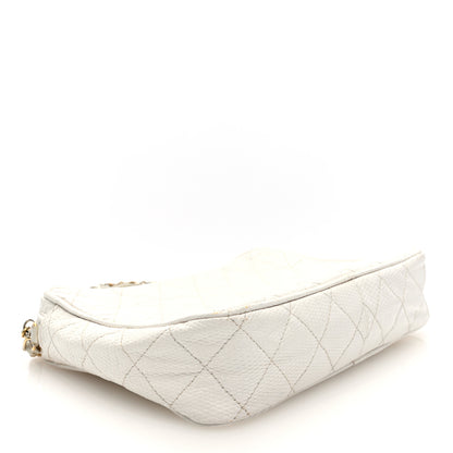 Chanel Lizard Quilted Small Tassel Camera Case White 4 of 11