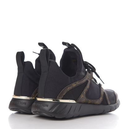 Louis Vuitton Technical Nylon Monogram Rubber Aftergame Sneakers 35.5 Black 4 of 9