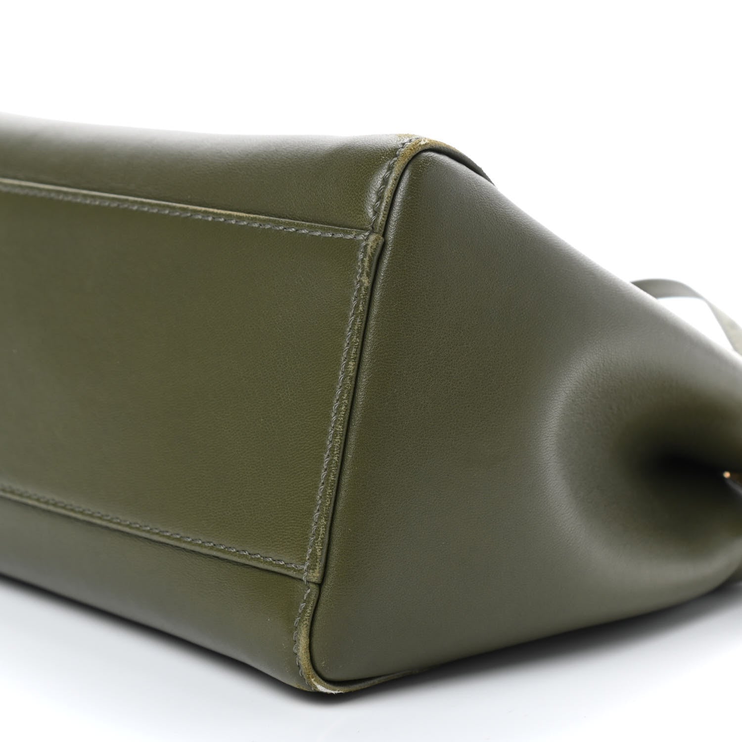 Fendi Nappa Mini Peekaboo Iconic Satchel Verde Equatore 7 of 10