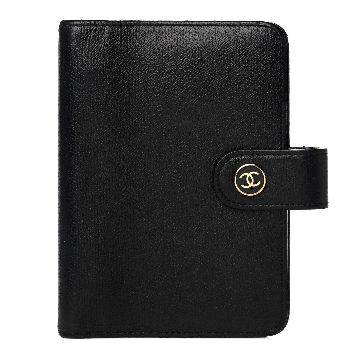 Chanel Grained Calfskin CC Button Pocket Agenda Cover Black 1 of 16