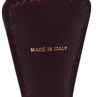 Fendi Chenille Vitello King FF Adjustable Strap You Burgundy 4 of 5