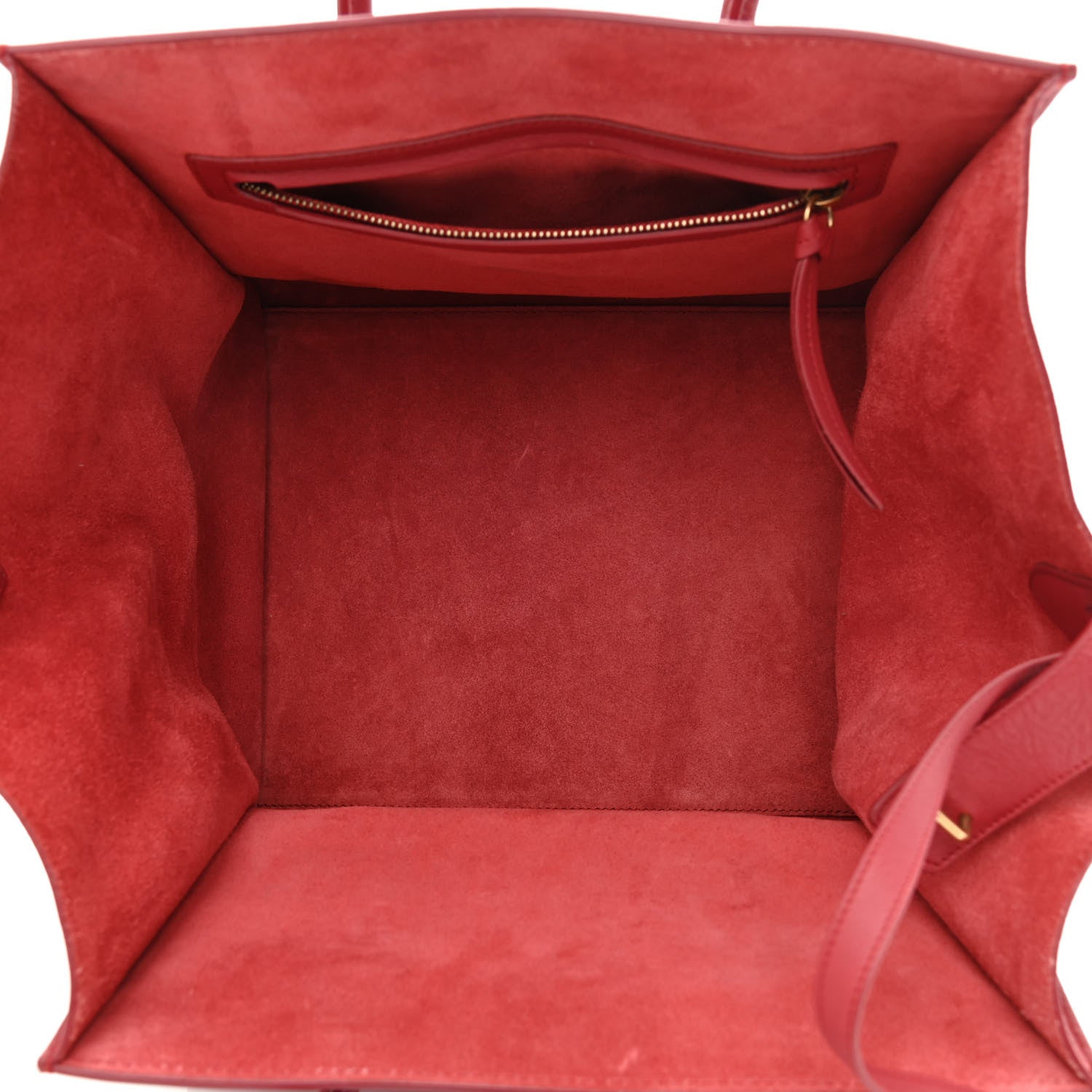 Celine Supple Calfskin Medium Phantom Luggage Red 5 of 11