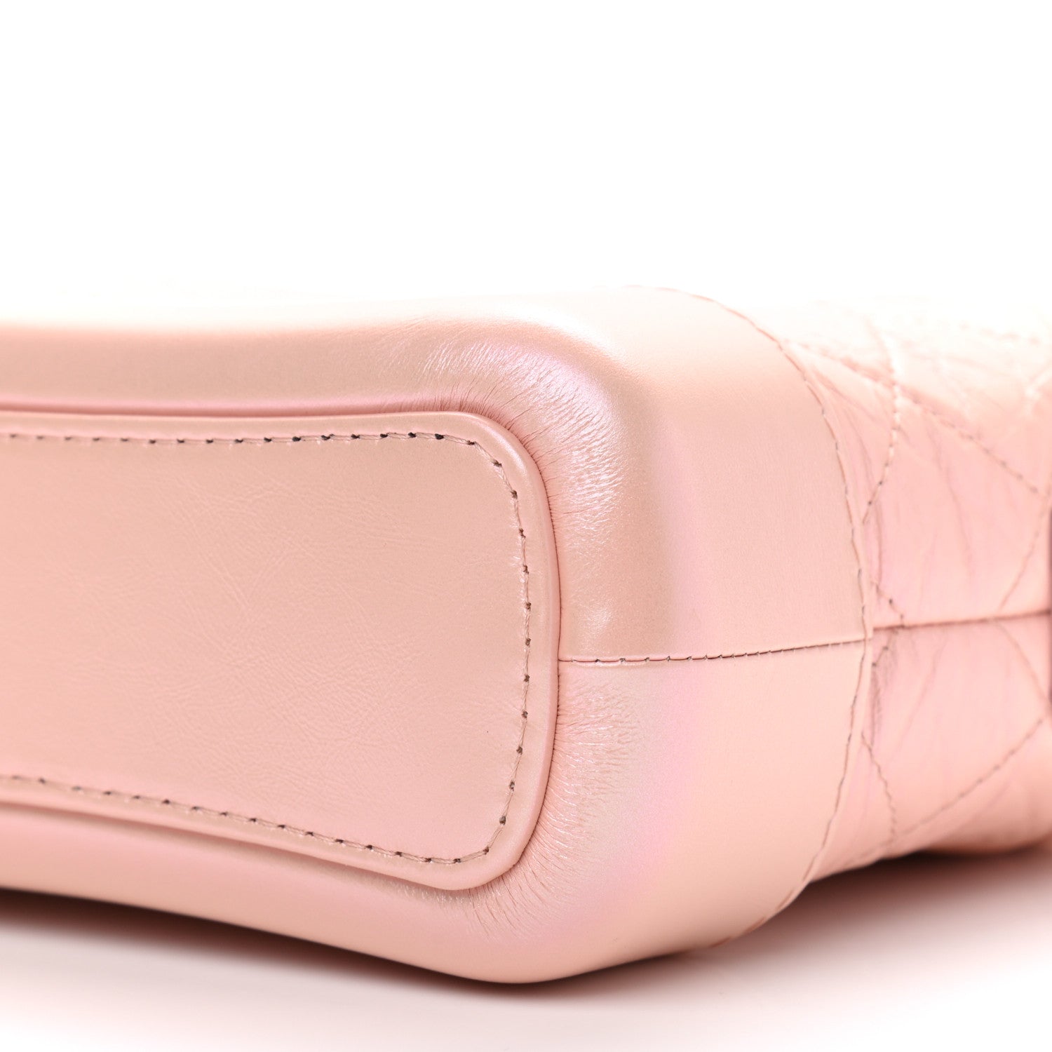 Chanel Iridescent Aged Calfskin Quilted Small Gabrielle Hobo Light Pink 6 of 11