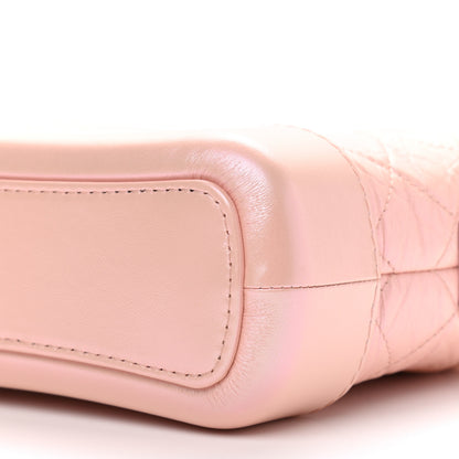 Chanel Iridescent Aged Calfskin Quilted Small Gabrielle Hobo Light Pink 6 of 11