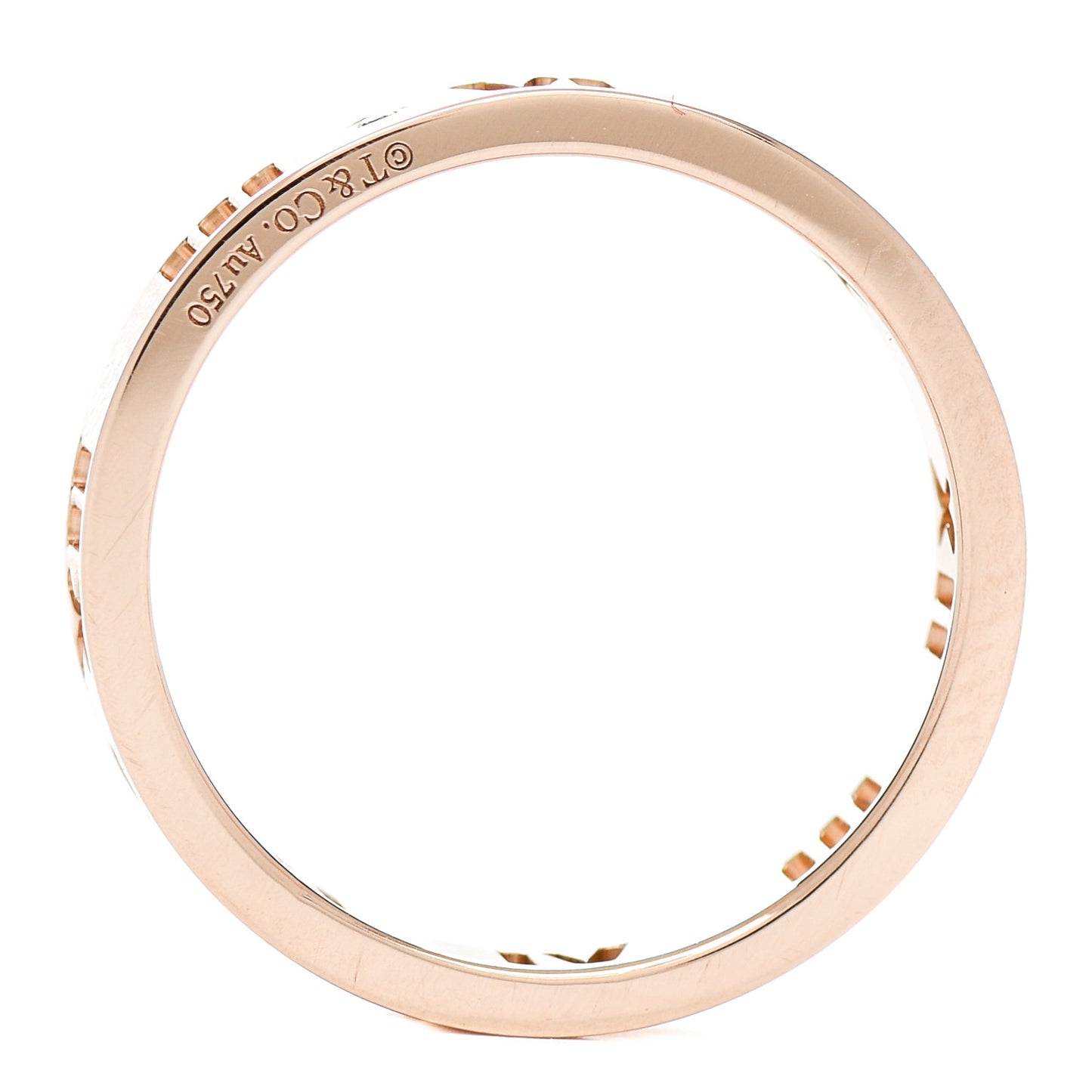 18K Rose Gold Diamond Atlas Pierced Ring 50 5.25