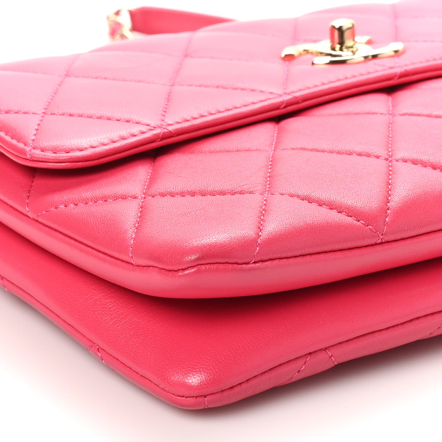 Chanel Lambskin Quilted Medium Trendy CC Flap Dark Pink 9 of 10